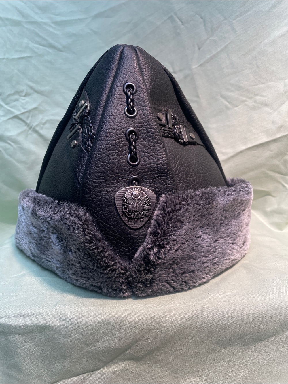 Turkish Bork Hat with Faux Fur Rim